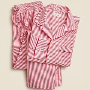 J. Crew Men’s Pajama set in cotton poplin Candy Apple